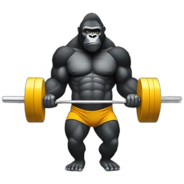 gorilla weightlifting emoji