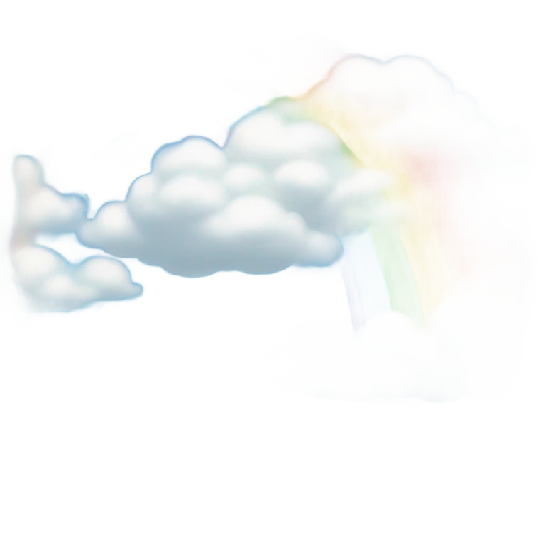 Rainbow with clouds emoji