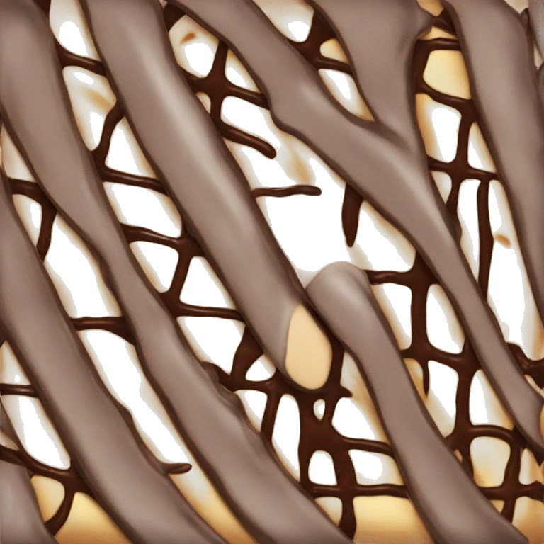 Chocolate drizzled crepe emoji
