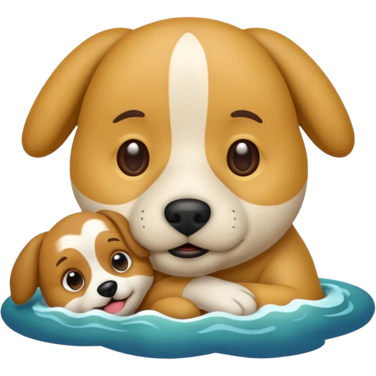crea un emoji de buenas noches  con texto Javier un profesor y Tobi q sea un perro emoji