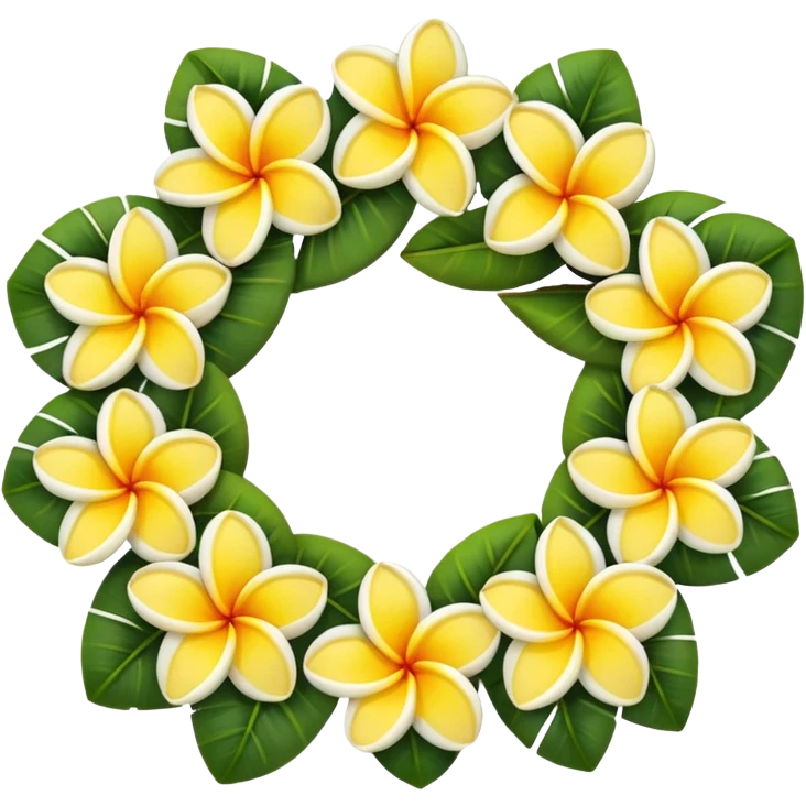 Plumeria lei emoji
