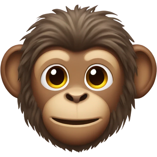 Monkey with hair emoji