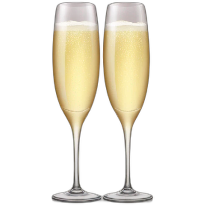 two glasses of champagne christmas emoji