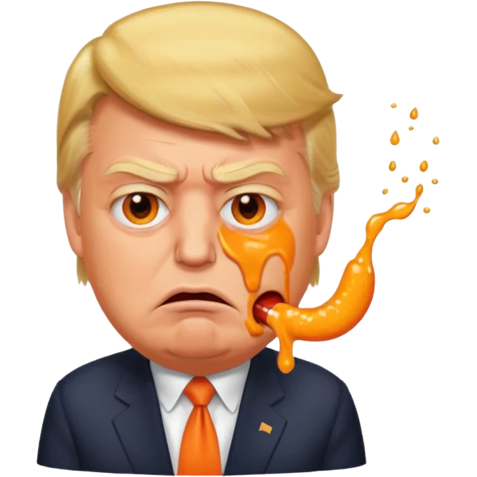 Trump head vomitin emoji