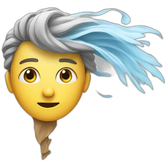 Wind comming out of a person emoji