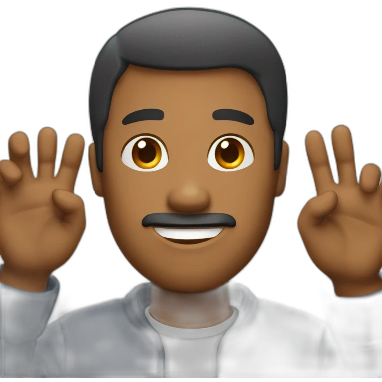 man showing call-me-hand emoji emoji
