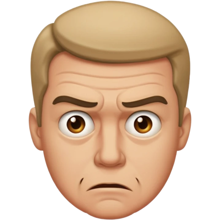man with a disgusted face emoji