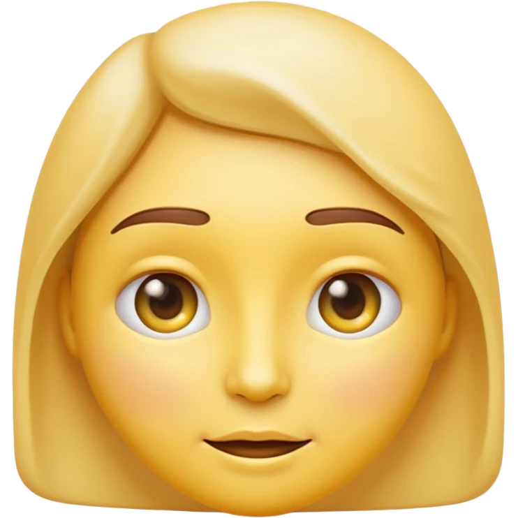 Generate a high-quality iPhone-style emoji of a face with yellow cream applied under the eyes, realistic shading, smooth gradient colors, rounded and cute 3D cartoon style, subtle facial expres
 emoji