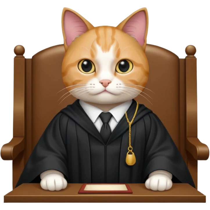 cat lawyer won the case in court emoji