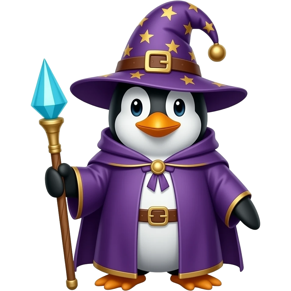 Penguin Wizard emoji
