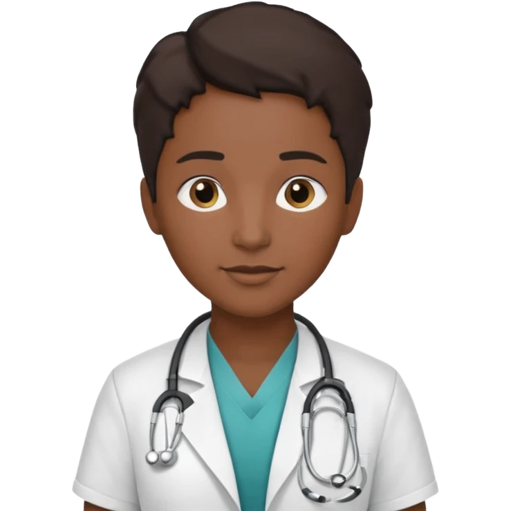 androgynous physician no stethoscope and darker skin emoji