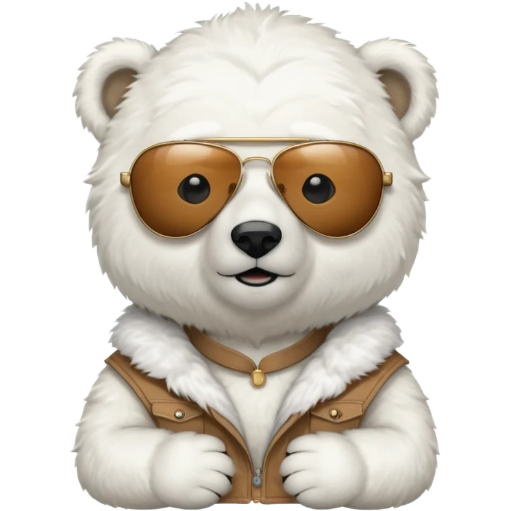baby Polar bear with aviators emoji