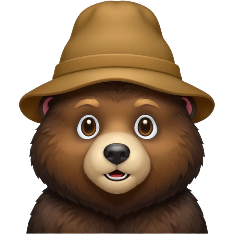 black bear with hat emoji