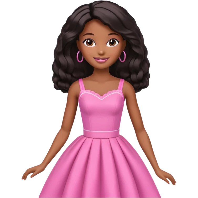 black barbie emoji