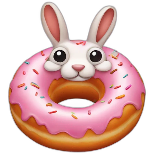 rabbit doughnut emoji