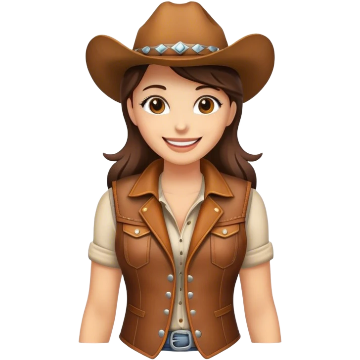 Beautiful cowgirl emoji