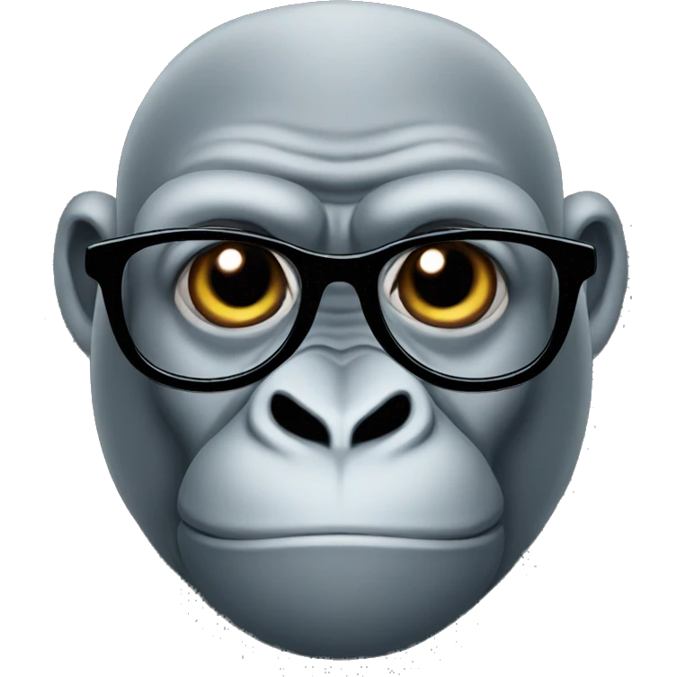 Gorilla with glasses emoji