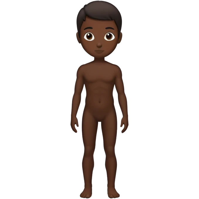 black minimalist naked person silhouette emoji