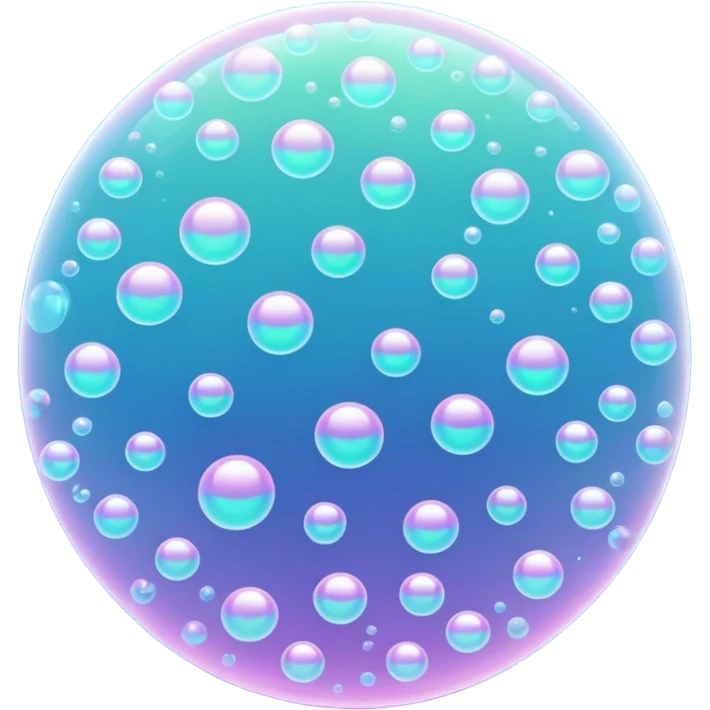 Hundreds of tiny translucent bubbles emoji