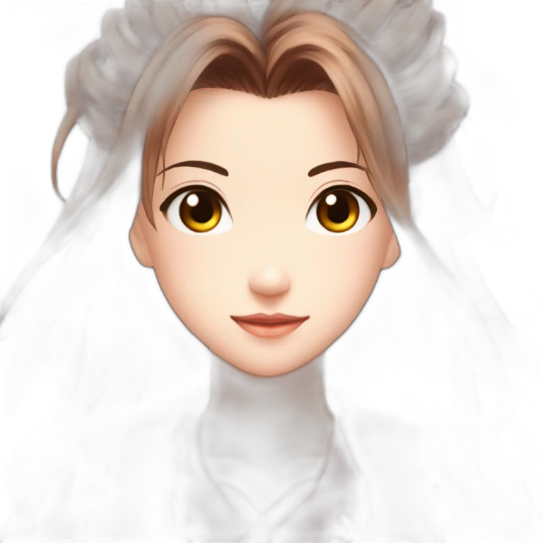 Aerith tied style manga color emoji