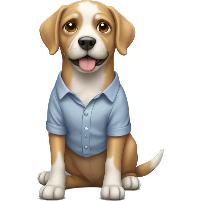 Dog with shirt emoji