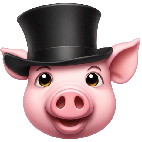 PIG TOPHAT emoji