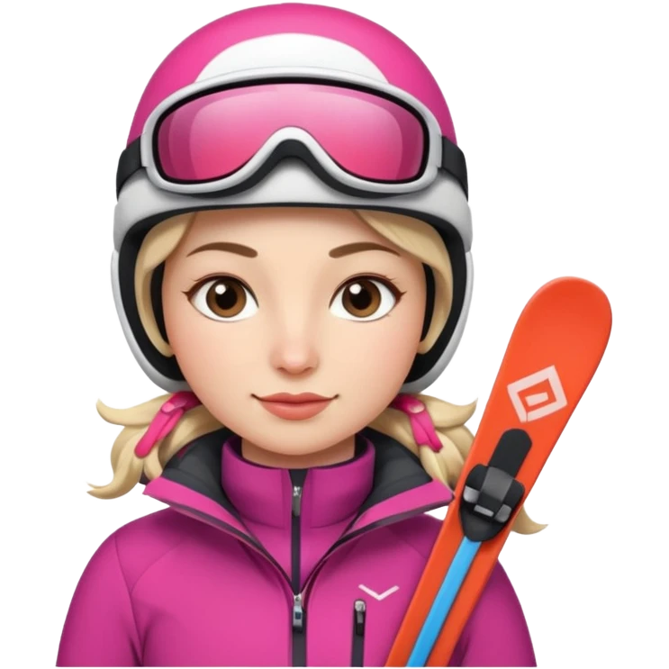 Woman Skiing, add Photo emoji