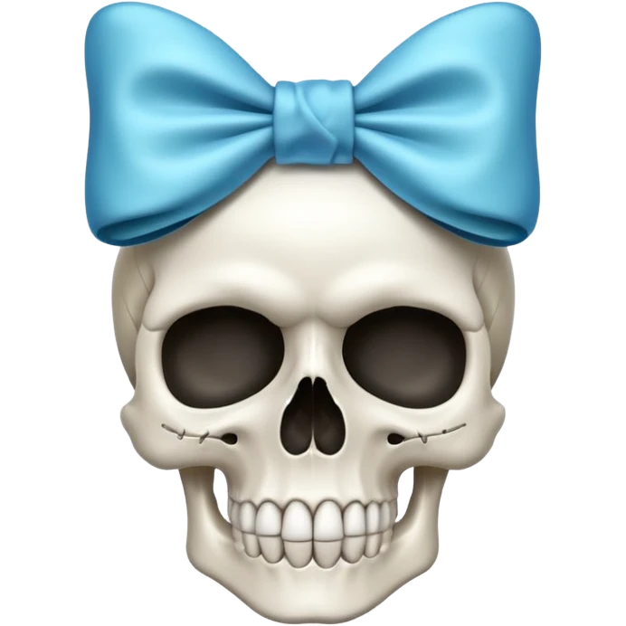 Skull with a bow  emoji
