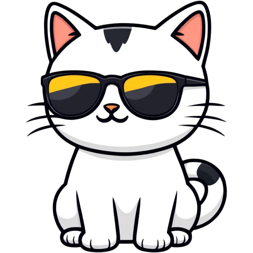 Cat with sunglasses emoji