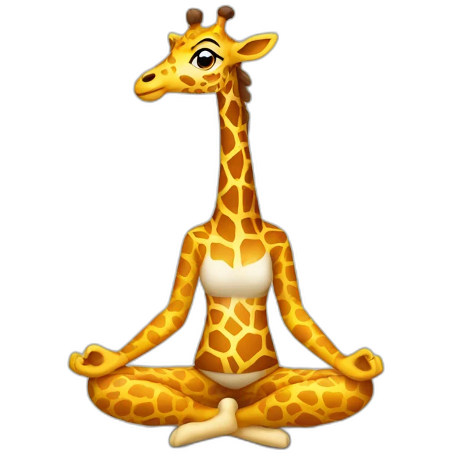 girafa yoga emoji