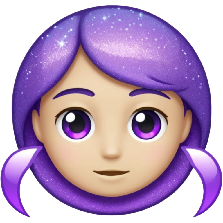 glitter purple and cian mark check emoji