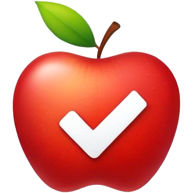 Confirmation check mark. Style - Apple emoji