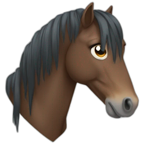 crying horse emoji