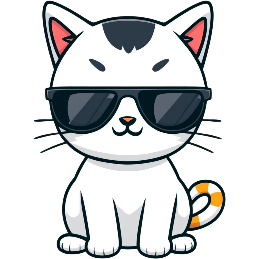 Cat with sunglasses emoji
