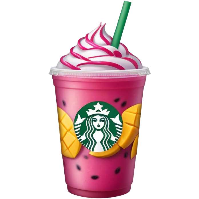 Starbucks Mango dragonfruit Refresher emoji
