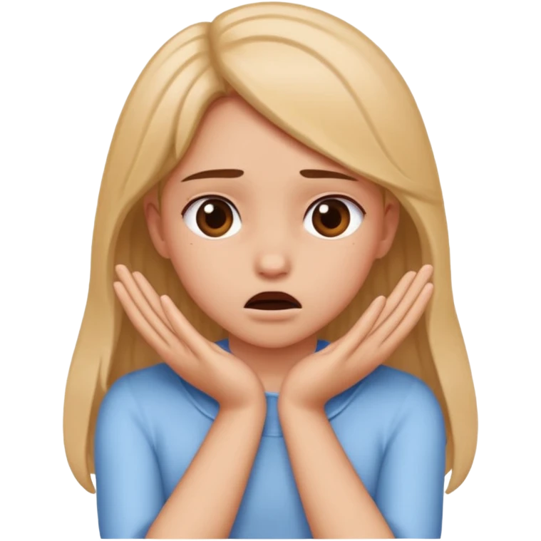 girl pretending to choker herself with hands emoji