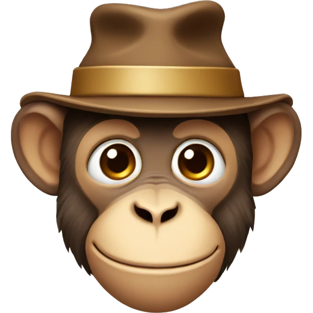 A monkey with hat emoji