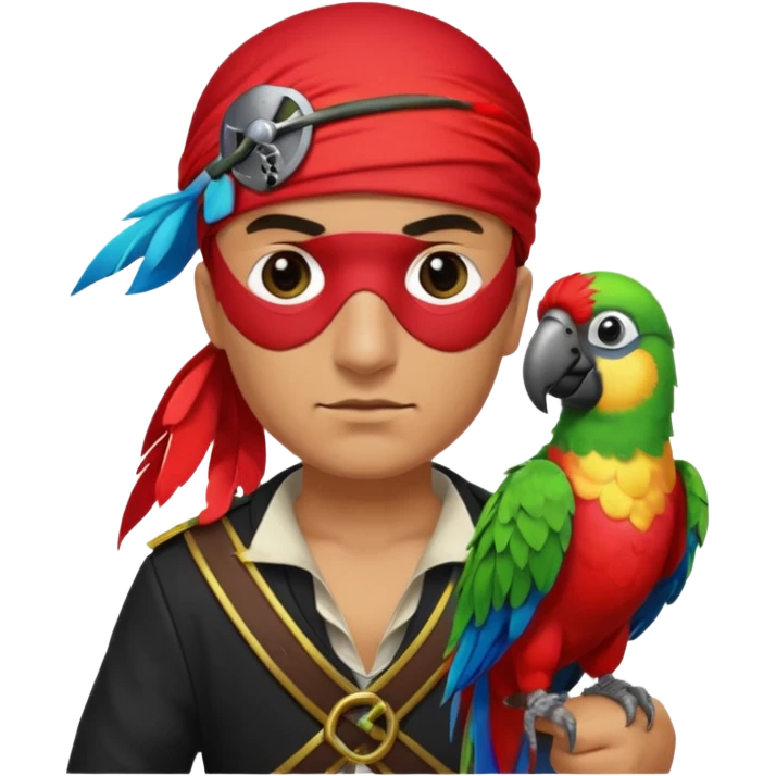 pirate and parrot emoji