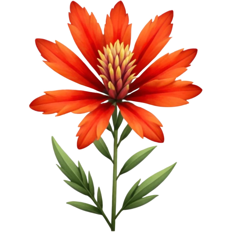 Indian paintbrush flower emoji