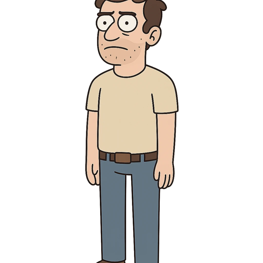 a straight human body, neutral pose, cartoon style emoji