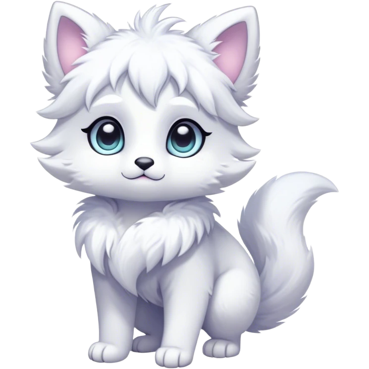 Full body Kawaii bright fantasy ethereal anthro fursona animal emoji