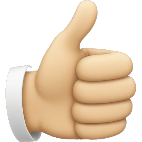 tilted sideways thumbs-up emoji