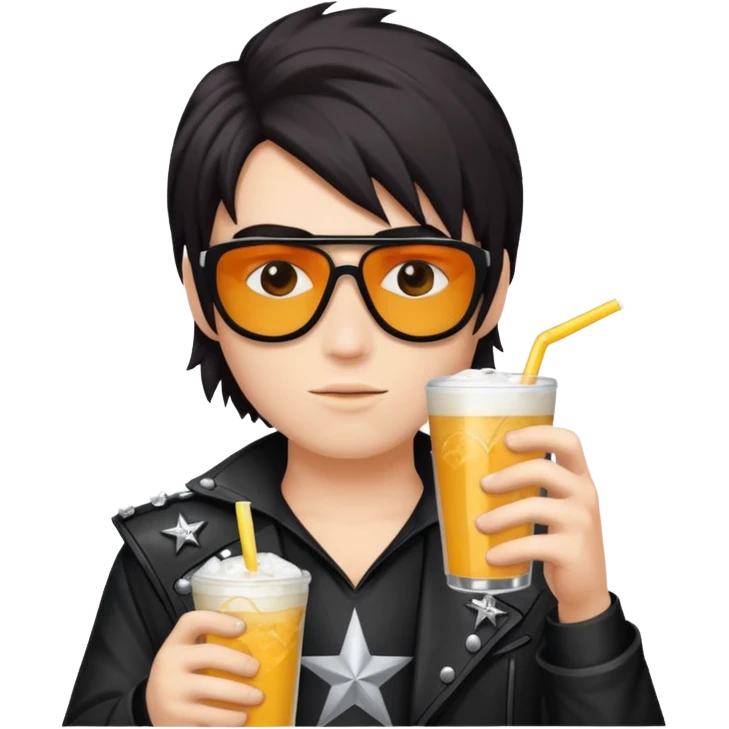 circus Rockstar drinking colddrink   emoji