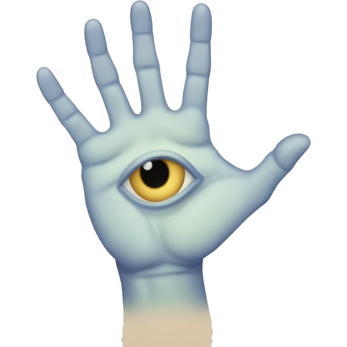 Palmistry hand with eye  emoji