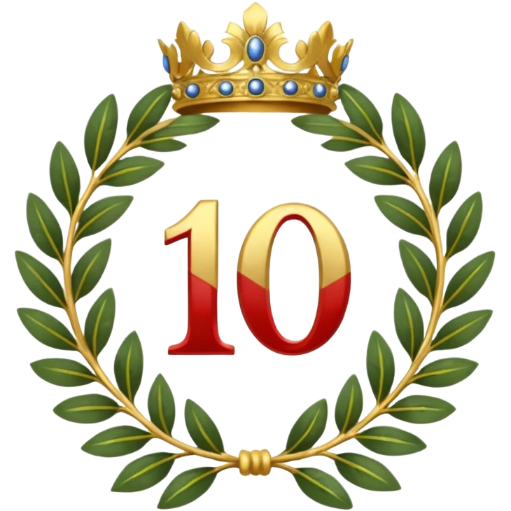 The number that took 23rd place was decorated with an imperial laurel wreath emoji