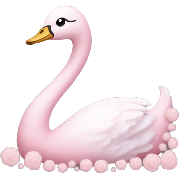 pastel pink swan emoji