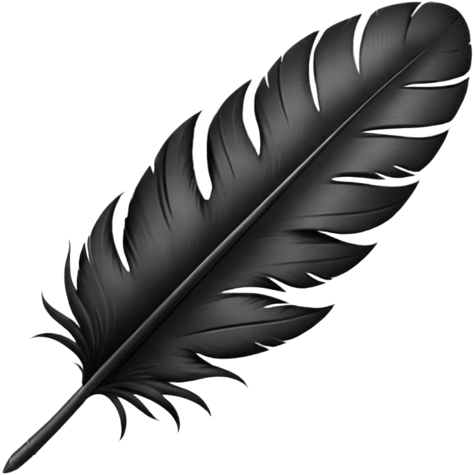 black feater emoji