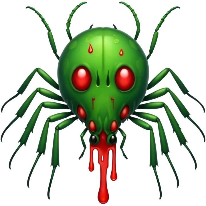 A green bloody bugger to be used an enemy fire in game play emoji