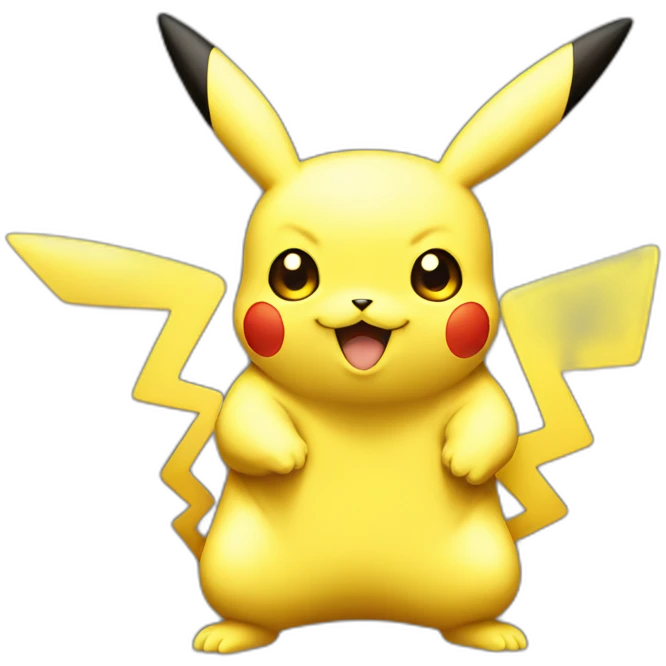 Pikachu is using 100,000 Volt emoji