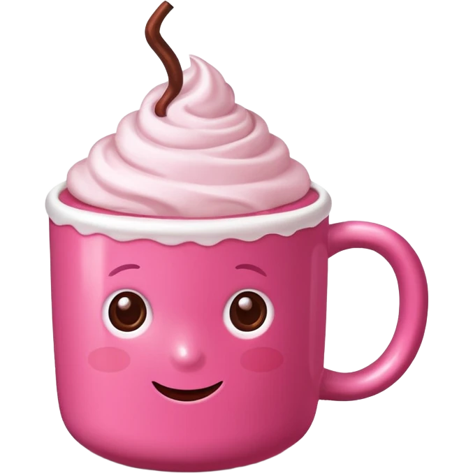 Cioccolata calda rosa emoji